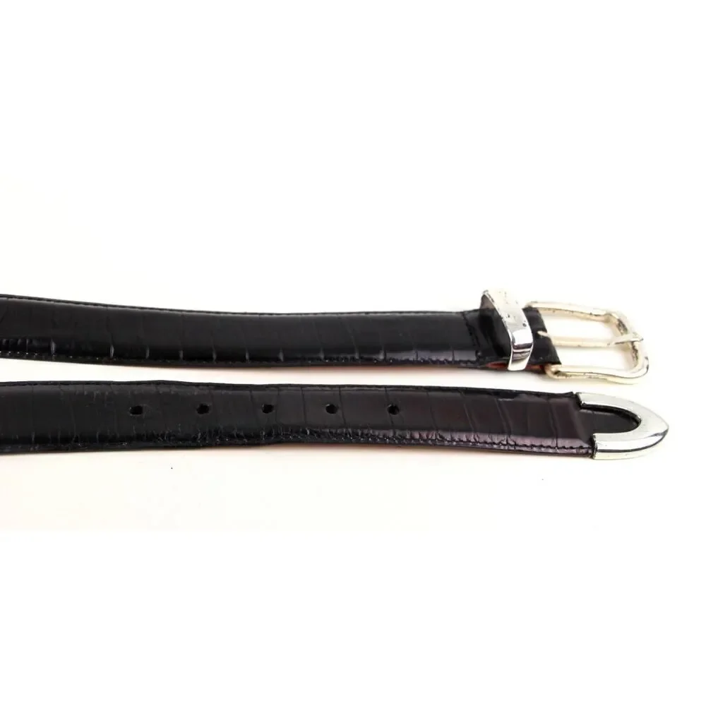 Martin Dingman BLACK ALLIGATOR CALFSKIN 1 1/8
